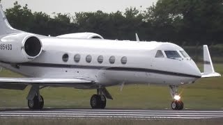 Private Gulfstream G400 N854SD taking off from Dublin Airport [upl. by Fairman811]