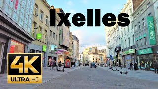 Ixelles quartier 🇧🇪 BRUSSELS Belgium 🇧🇪 4K 60fps Elsene rich quarter amp shopping 4K UHD [upl. by Elin]