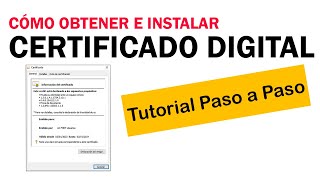 Cómo OBTENER el Certificado Digital e INSTALARLO en tu Ordenador [upl. by Ibson]