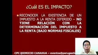 Razones por las que se usa el concepto quotdiferidoquot en el Impuesto a la Renta [upl. by Dominic]