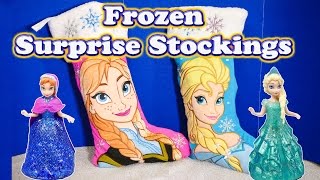 Assistant Opens Frozen Elsa and Anna Surprise Stockings [upl. by Asilam107]