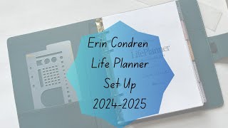 Planner Set Up 20242025  Erin Condren Life Planner Move In  Erin Condren Agenda Set Up [upl. by Morocco]