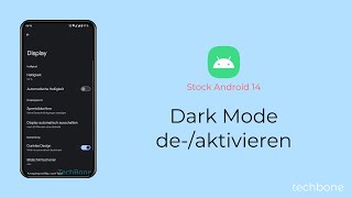 Dark Mode aktivieren oder deaktivieren Android 14 [upl. by Sibelle161]