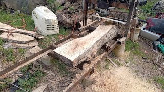 Homemade sawmill and gas powered lathe update [upl. by Mun]