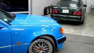 MERCEDESBENZ W124 500E BLUE WITH BBS RIMS 19quot [upl. by Lednar]