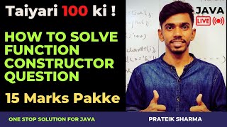 Function Constructor Questions Computer Class 10 ICSE ISC Java Programming [upl. by Laubin]