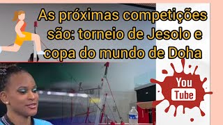 Rebeca Andrade no estágio de treinamento na frança para as próximas competições de Jesolo e Doha [upl. by Liu974]