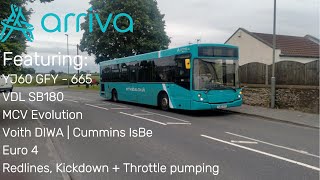 How to drive a VDL SB180 PROPERLY Featuring Arriva Yorkshires YJ60 GFY 665 [upl. by Nemzzaj]