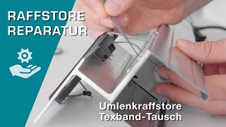 Raffstore Texband Tausch bei UMLENKRAFFSTOREN von Schlotterer [upl. by Youlton162]