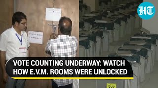 Election Result Vote Counting Begins Watch How EVM Strong Rooms Were Opened Candidates At Temples [upl. by Nahtanoy444]