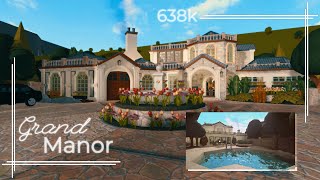 Grand Manor Pt 1 638k  Roblox Bloxburg [upl. by Emie135]