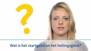 Wat is het startgetal en het hellingsgetal [upl. by Ahsilrak]