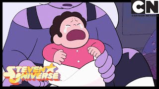 Steven Universe  Amethyst Transforms Into A Baby  Three Gems And A Baby  Cartoon Network [upl. by Mahan]