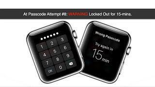 Entering Wrong Passcode 10 Times on Apple Watch OS [upl. by Encratia]