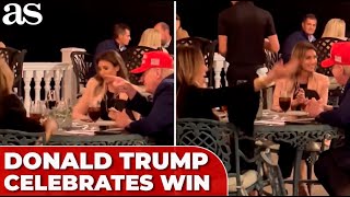 DONALD TRUMP CELEBRATES ELECTION VICTORY as his OWN SONG blasts and people chant along [upl. by Shutz]