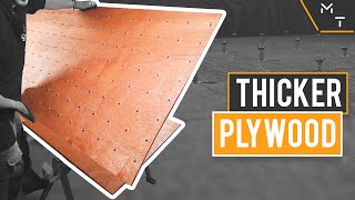 How to Laminate  Glue Plywood Together to Create Thicker Sheets NO CLAMPS [upl. by Rilda492]