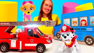 Video für Kinder  Paw Patrol Spielzeuge auf Deutsch Lana und Marshall suchen das Feuerwehrauto [upl. by Nospmis756]