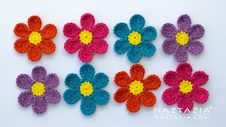 Crochet Flower Power Blossom How to Tutorial by Naztazia [upl. by Miran]