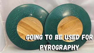 Woodturning  Green Crackle Effect Bowl [upl. by Enihpesoj448]