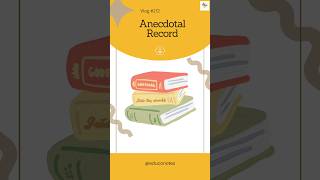 Anecdotal Record Assessment for Learning  Assessment of the Learning Process 🏷️ [upl. by Carbo119]