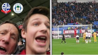 REFEREE SHOULD BE SACKED  Bolton vs Wigan Athletic VLOG [upl. by Nonnarb]