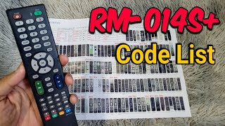 New Video RM014S Universal TV 📺 Remote Codes List  All TV Brands Codes rm014s Manual [upl. by Hirza]