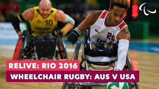 Golden Battle  AUS v USA Wheelchair Rugby Final  Rio 2016  Paralympic Games [upl. by Jarvis]