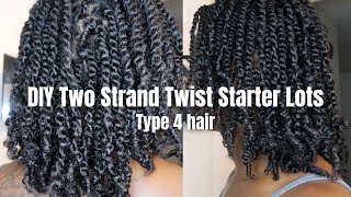 Two Strand Twist Starter Locs  Type 4 Hair Length Check Products Why Now [upl. by Boynton]