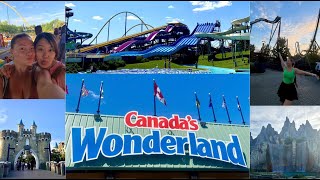 Visiting Canada’s LARGEST Amusement Park Canada’s Wonderland 🎢🇨🇦  TRAVEL VLOG  Celeste Mae [upl. by Dnomde]