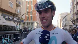 Oier Lazkano  Interview at the finish  Stage 1  Volta a la Comunitat Valenciana 2024 [upl. by Kimmy]