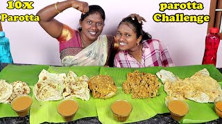 பரோட்டா சாப்பிட்ட இப்படி சாப்டனும்  Erode Kongu Parotta  Challenge in Tamil Foodies Divya [upl. by Dorran]