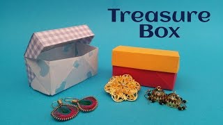 How to fold  make a Paper quotTreasure  Jewelry Boxquot  Useful Modular Origami Tutorial [upl. by Neenad]