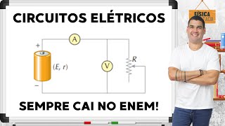 Circuitos Elétricos  Revisão Enem  Sempre cai papai  Prof Taveira [upl. by Traver]