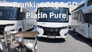 Frankia I 7400 GD Platin PURE VOLLINTEGRIERTES WOHNMOBIL 2024  Mercedes Basis [upl. by Madson]