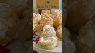 Easy Cream Puff Recipe creampuffs baking bakewithme [upl. by Siwel]