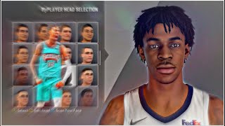 JA MORANT FACE CREATION TUTORIAL NBA 2K21 [upl. by Marquet]