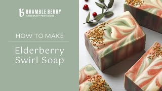 How to Make Elderberry Swirl Soap  Linear Swirl Holiday Soap  Bramble Berry [upl. by Anh]