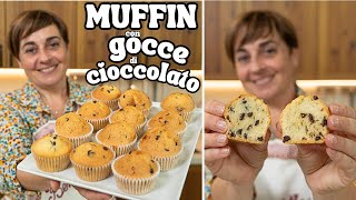 MUFFIN CON GOCCE DI CIOCCOLATOCHE NON AFFONDANO  😉 Ricetta Facile  Fatto in Casa da Benedetta [upl. by Olrak983]