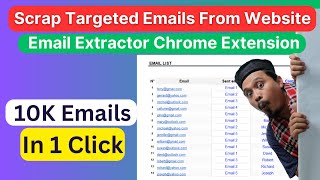 Extract Emails From Any Website 2024  Chrome Extension for email bulk extraction [upl. by Cally]