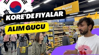 Kore’de MARKET fiyatları Bir günlük maaşla neler aldım ŞOK OLACAKSIN [upl. by Zevahc]