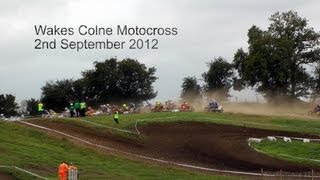 British Championship Sidecar Cross  Wakes Colne Motocross  2nd September 2012 [upl. by Acimak]