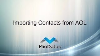 Importing Contacts from AOL [upl. by Anrehs]