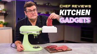 Chef Reviews Kitchen Gadgets  S3 E9 [upl. by Arodnahs]