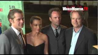 FXs Justified Season 4 premiere Arrivals with Timothy Olyphant Walton Goggins and more [upl. by Borlow]