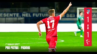 Pro PatriaPadova 11 highlights  7° Giornata Serie C 20242025 [upl. by Schreck267]