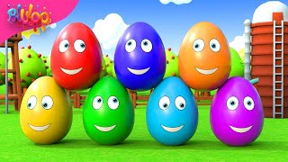 Surprise Eggs Kids Song  Colorful Eggs  BluLoo Nursery Rhymes amp Kids Songs [upl. by Deny]