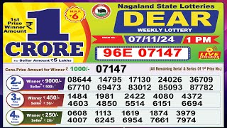 Dear Lottery Sambad Morning 1 PM today 071124 Nagaland State Lottery Result [upl. by Emerej546]