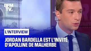 Jordan Bardella face à Apolline de Malherbe en direct [upl. by Cheyne]