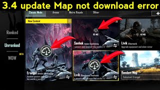 How to Fix maps Download error in PUBG 34 update l PUBG map not download problem solve [upl. by Modnarb]