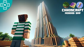 AE2 Autocrafting amp Create Mod Skyscraper Construction  ChaosCraft Modded SMP [upl. by Leahcimnaj]